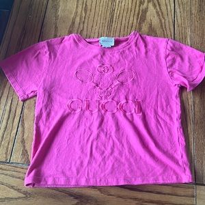Pink Gucci t shirt